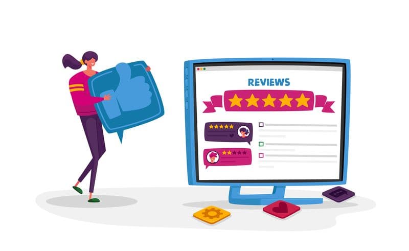 Illustration of customer feedback transforming into business growth