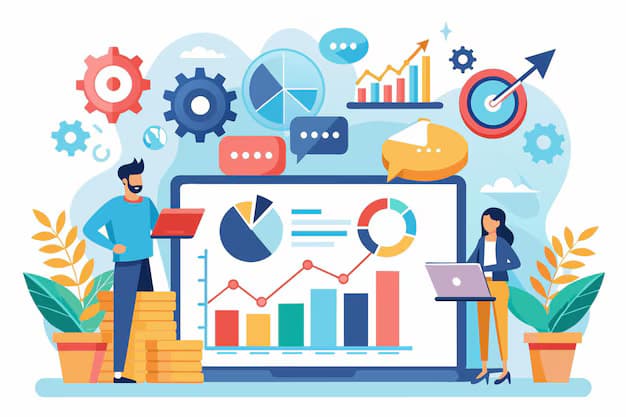 Illustration of small businesses growing through customer feedback